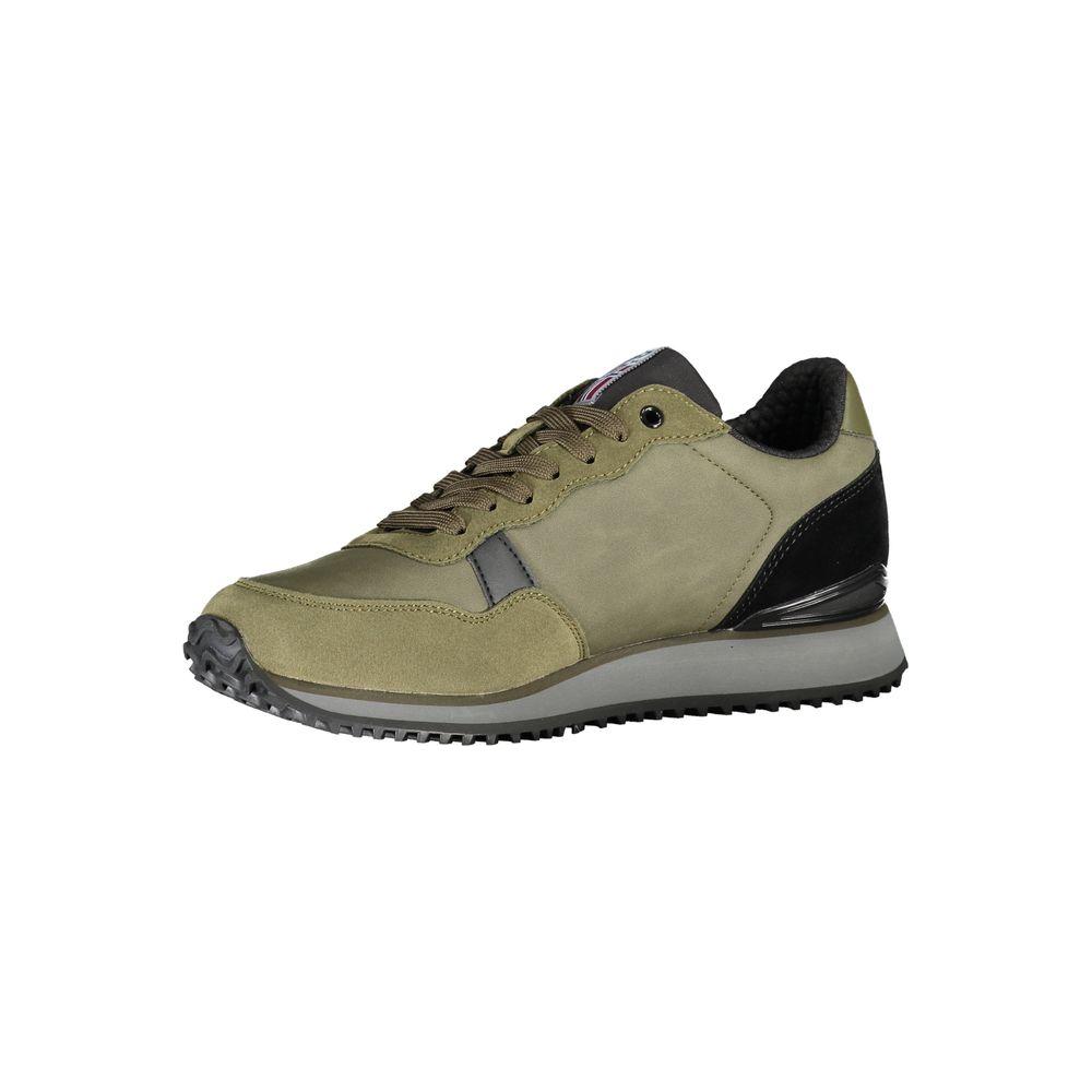 Napapijri | Contemporary Green Laced Sneakers| McRichard Designer Brands   