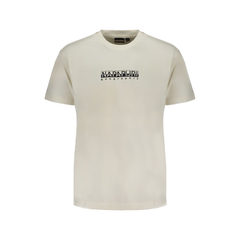 Napapijri White Cotton T-Shirt white-cotton-t-shirt-142