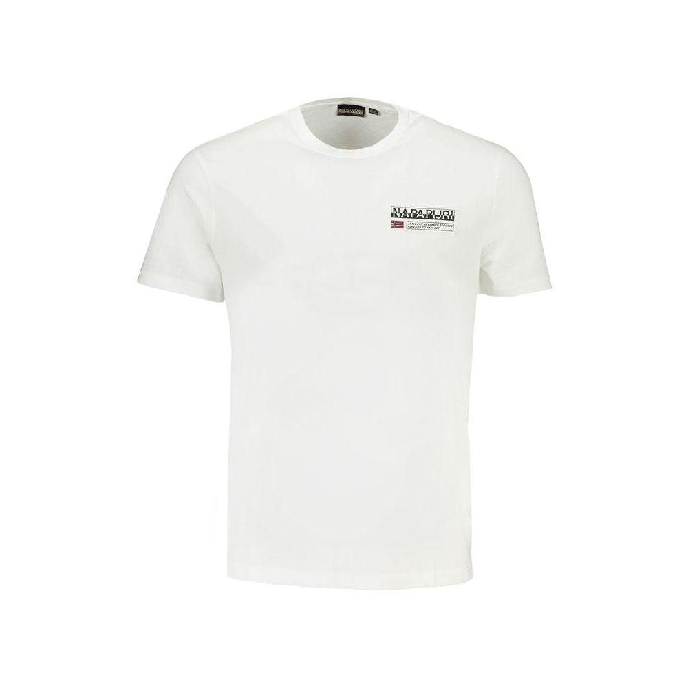 Napapijri White Cotton T-Shirt white-cotton-t-shirt-143