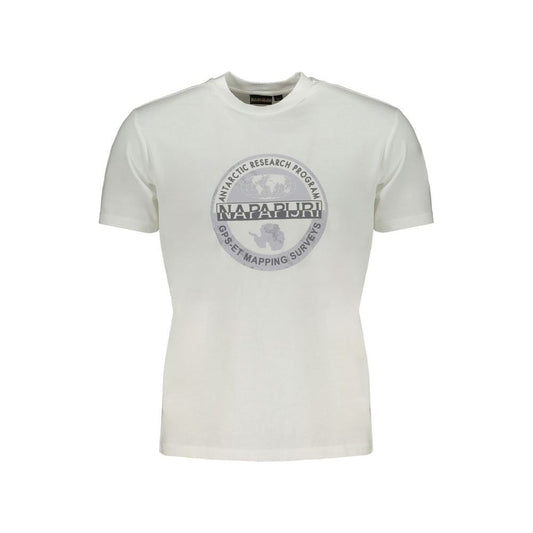 Napapijri White Cotton T-Shirt white-cotton-t-shirt-144