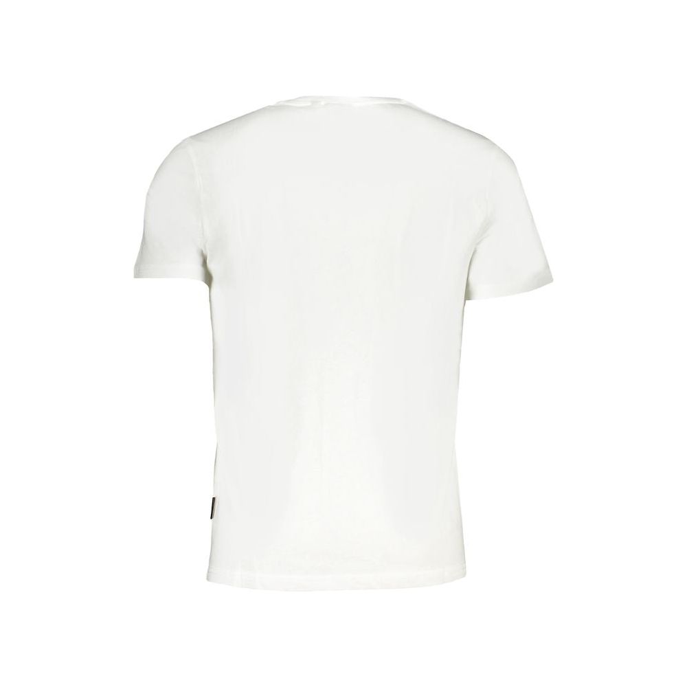 Napapijri White Cotton T-Shirt white-cotton-t-shirt-143