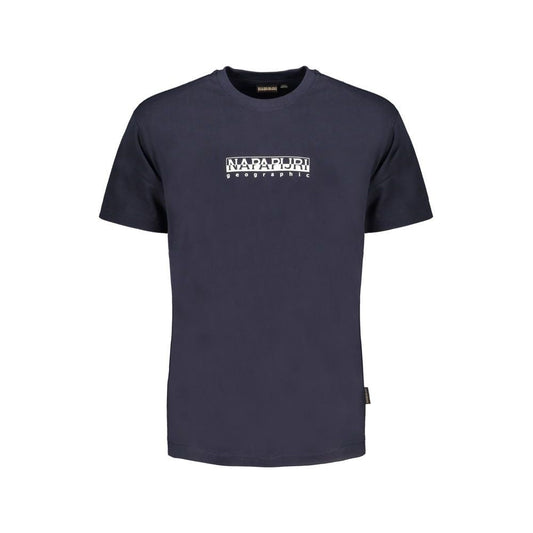 Napapijri Blue Cotton T-Shirt blue-cotton-t-shirt-154