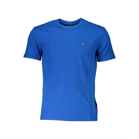 Napapijri Blue Cotton T-Shirt blue-cotton-t-shirt-134