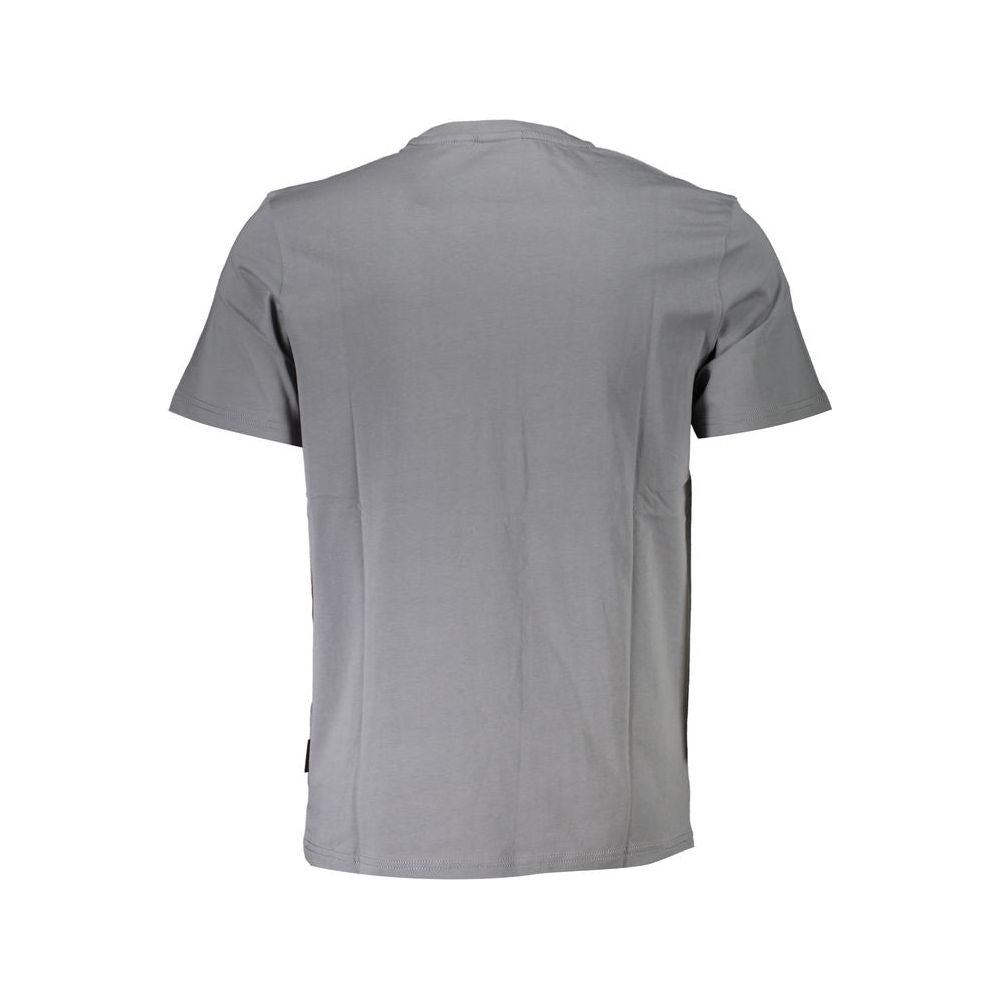 Napapijri Gray Cotton T-Shirt gray-cotton-t-shirt-37