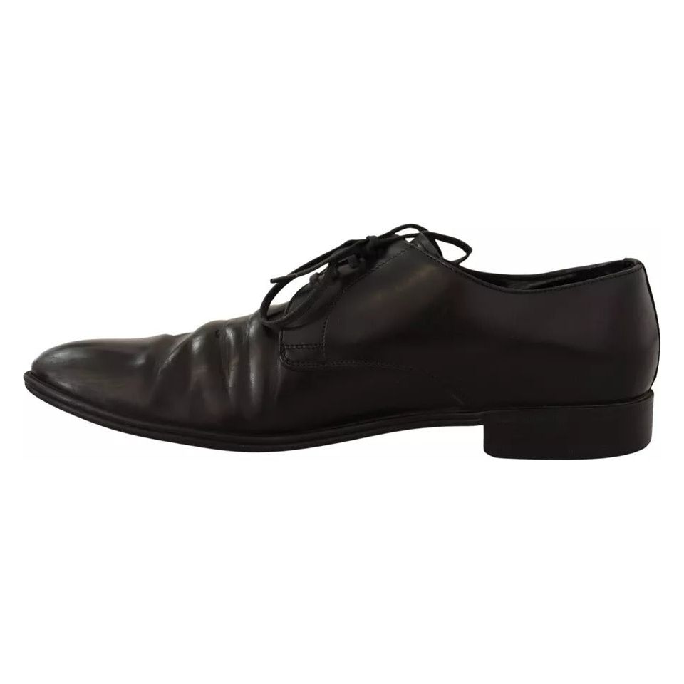 Black Leather Derby Dress Formal Shoes