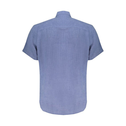 North Sails Blue Linen Shirt blue-linen-shirt-5