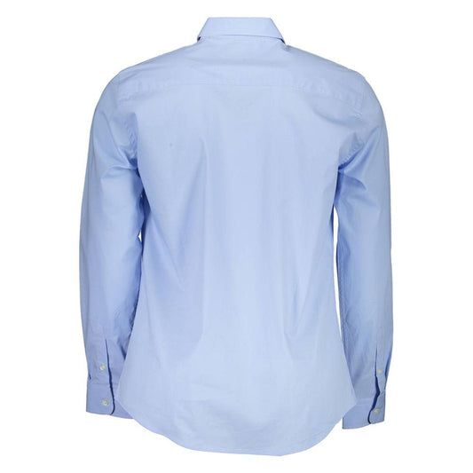 Elegant Light Blue Long Sleeve Shirt