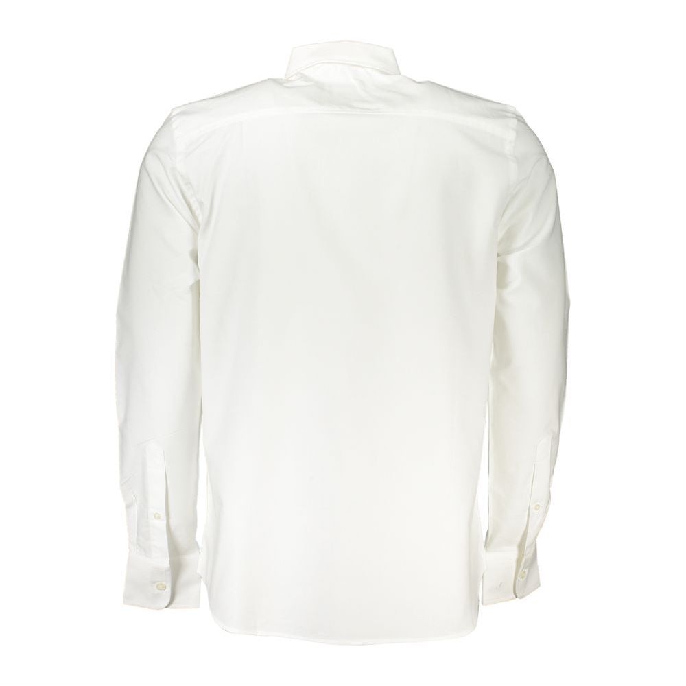 North Sails Elegant White Long Sleeve Button-Down Shirt elegant-white-long-sleeve-button-down-shirt