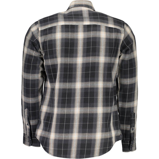 North Sails | Elegant Black Cotton Long Sleeve Shirt| McRichard Designer Brands   