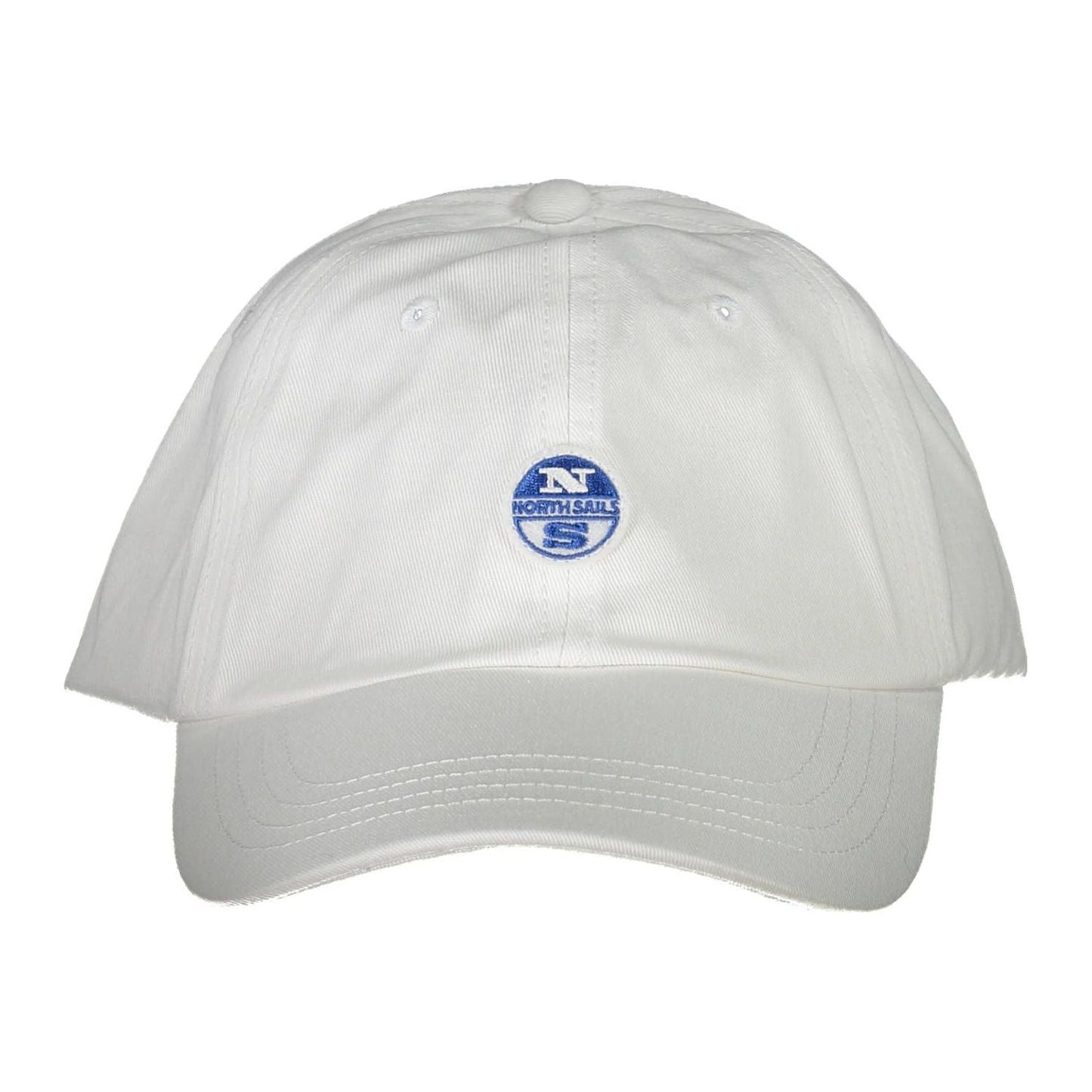 North Sails Elegant White Visor Cap with Logo Detail elegant-white-visor-cap-with-logo-detail