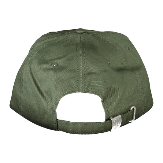 North Sails Green Cotton Cap with Visor and Logo Accent green-cotton-cap-with-visor-and-logo-accent