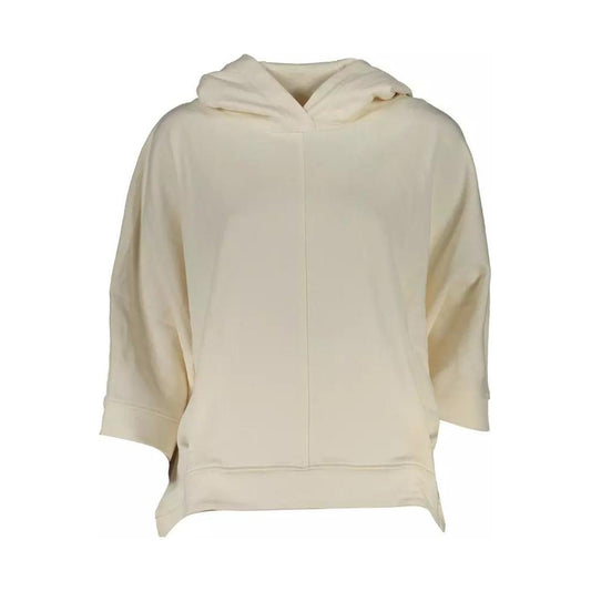 North Sails Chic White Hooded Sweatshirt with Organic Fibers chic-white-hooded-sweatshirt-with-organic-fibers