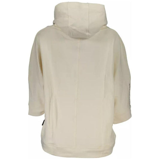 North Sails Chic White Hooded Sweatshirt with Organic Fibers chic-white-hooded-sweatshirt-with-organic-fibers