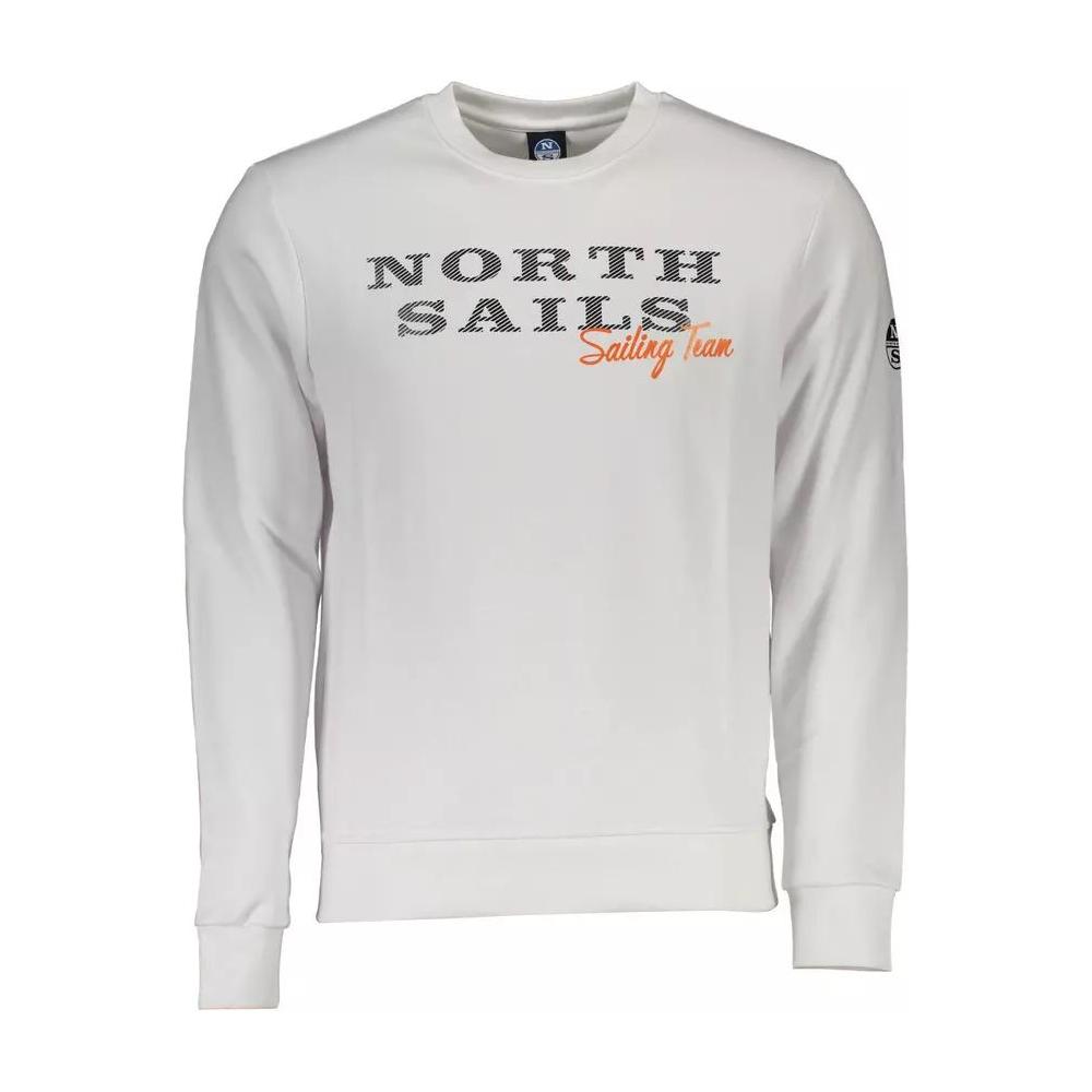 North Sails Elegant White Sweater with Timeless Print elegant-white-sweater-with-timeless-print
