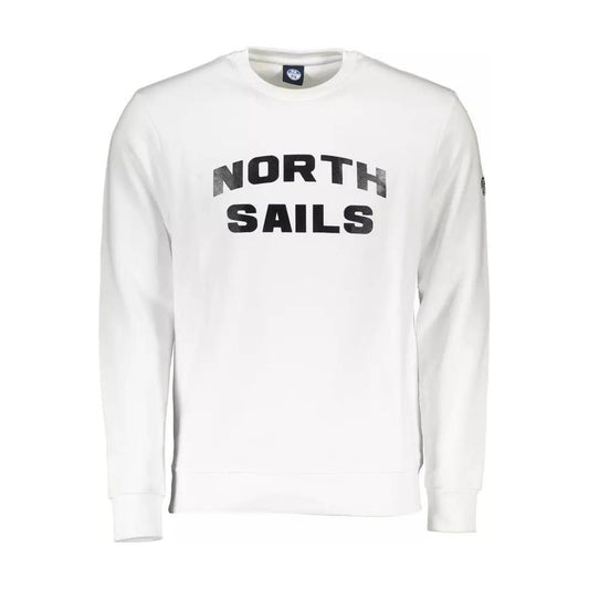North Sails Elegant White Crew Neck Sweater elegant-white-crew-neck-sweater