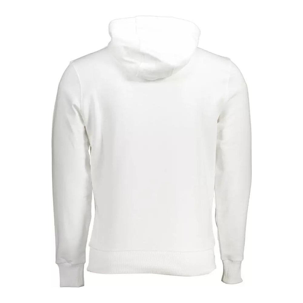 North Sails Chic White Hooded Cotton Sweatshirt chic-white-hooded-cotton-sweatshirt