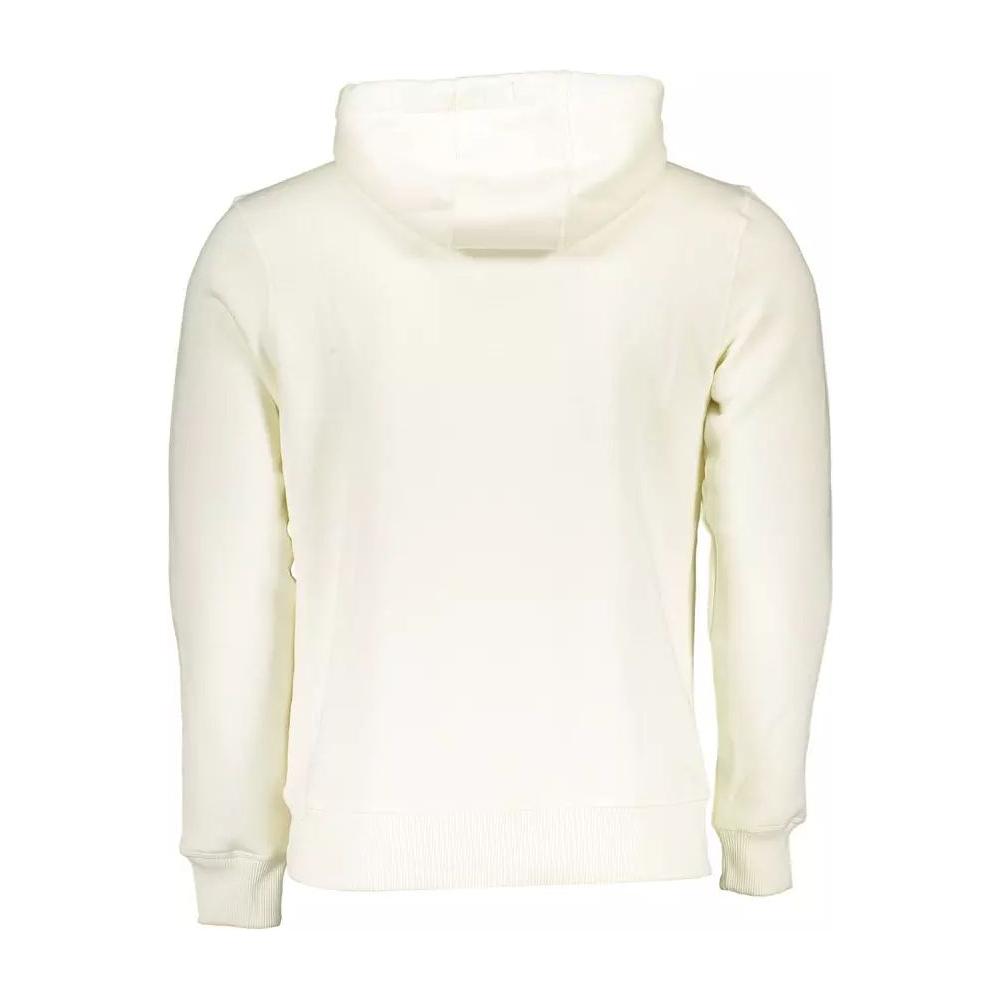 North Sails Chic White Hooded Sweatshirt - Casual Comfort chic-white-hooded-sweatshirt-casual-comfort