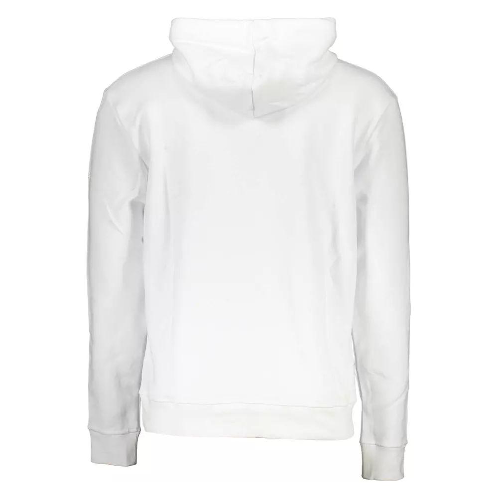 North Sails Chic White Hooded Sweatshirt with Central Pocket chic-white-hooded-sweatshirt-with-central-pocket