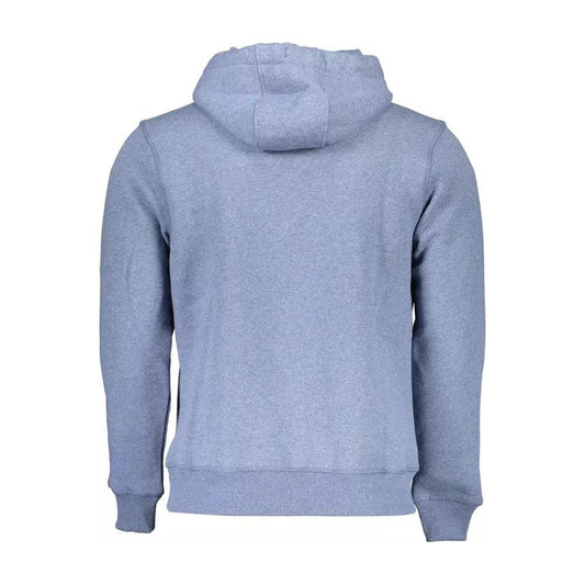 North Sails Blue Hooded Sweatshirt with Central Pocket blue-hooded-sweatshirt-with-central-pocket