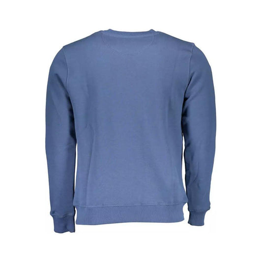 North Sails Chic Blue Printed Logo Sweatshirt chic-blue-printed-logo-sweatshirt