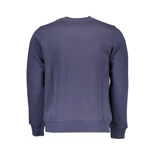 North Sails Chic Blue Crewneck Sweater with Logo Detail chic-blue-crewneck-sweater-with-logo-detail