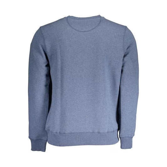 Elegant Blue Round Neck Sweatshirt