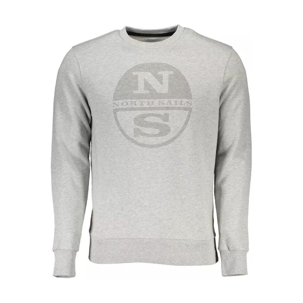 North Sails Eco-Friendly Organic Cotton Sweatshirt gray-cotton-sweater-25