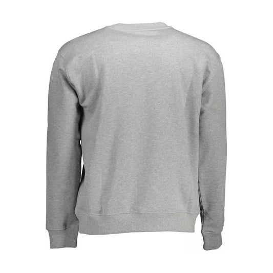 Elegant Gray Long-Sleeved Crewneck Sweater