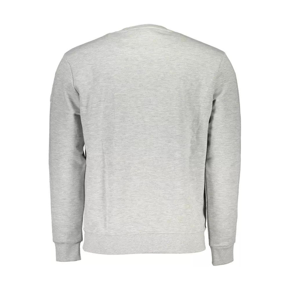 North Sails Elegant Gray Round Neck Cotton Blend Sweatshirt elegant-gray-round-neck-cotton-blend-sweatshirt