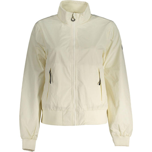 Eco-Conscious White Zip Jacket