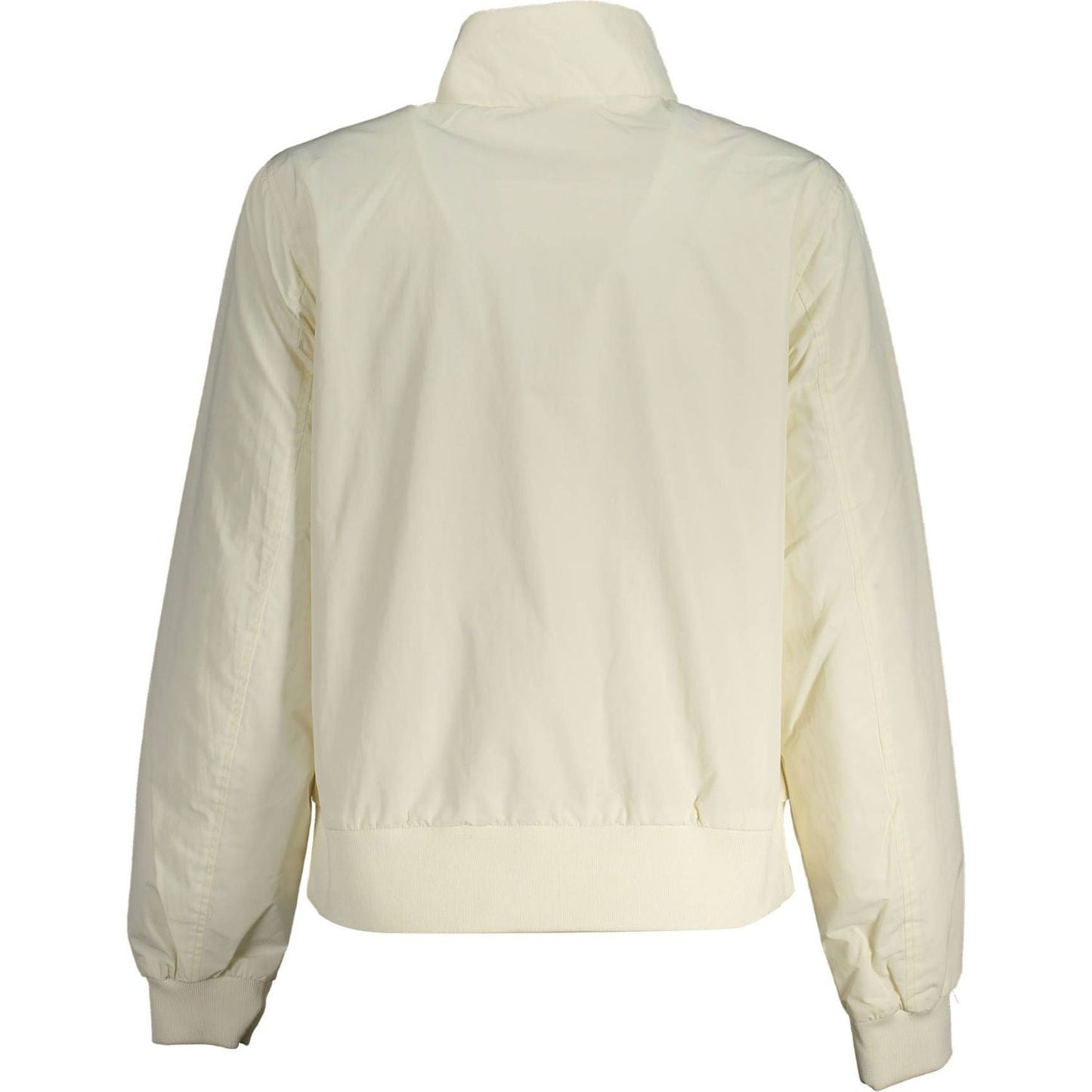 North Sails Eco-Conscious White Zip Jacket white-polyester-jackets-coat-6