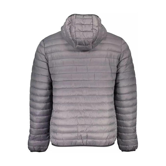 Sleek Hooded Polyamide Jacket in Gray