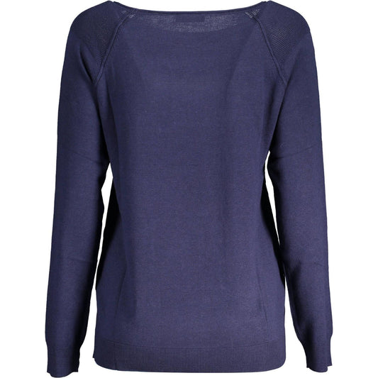 North Sails Chic Contrasting Detail Long-Sleeve Shirt blue-cotton-shirt-23