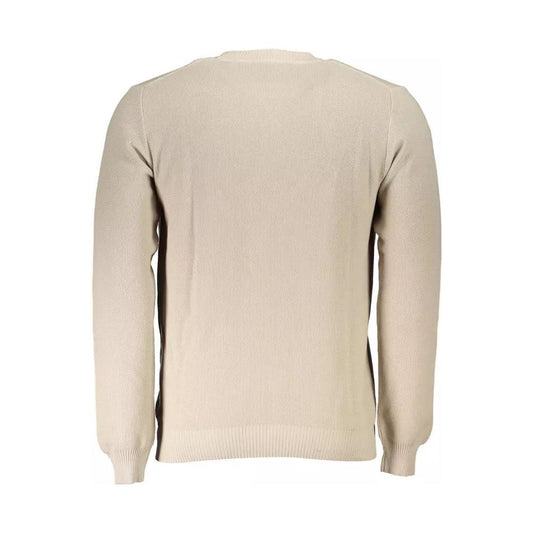 North Sails Chic Beige Organic Cotton Sweater beige-cotton-shirt-10