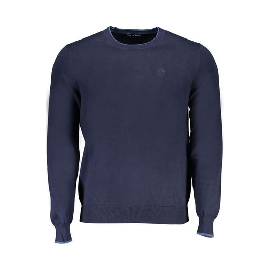 North Sails Blue Cotton Sweater blue-cotton-sweater-4