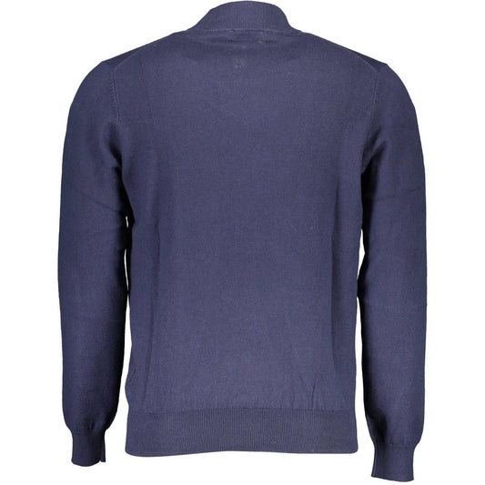 North Sails Eco-Conscious Turtleneck Sweater in Blue blue-cotton-shirt-29