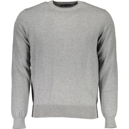 North Sails Eco-Conscious Gray Knit Sweater With Logo Detail gray-cotton-shirt-22