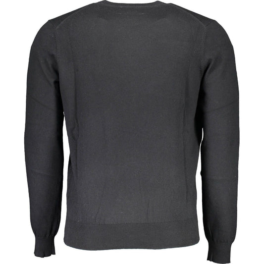 North Sails Eco-Friendly Embroidered Black Sweater black-cotton-shirt-9