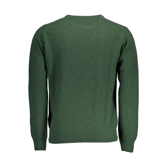 North Sails Green Wool Blend Embroidered Sweater green-wool-blend-embroidered-sweater