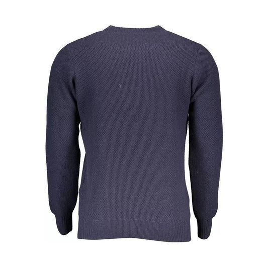 Elegant Blue Wool-Blend Sweater for Men