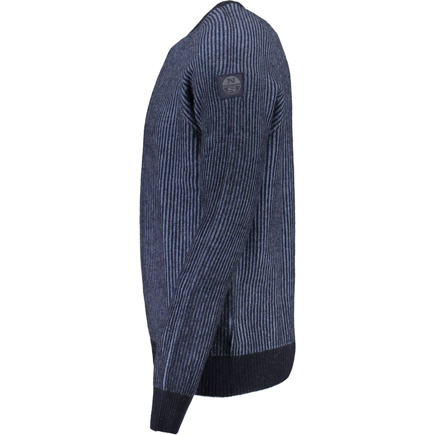 North Sails Eco-Conscious Blue Sweater with Emblem Detail blue-wool-shirt-1