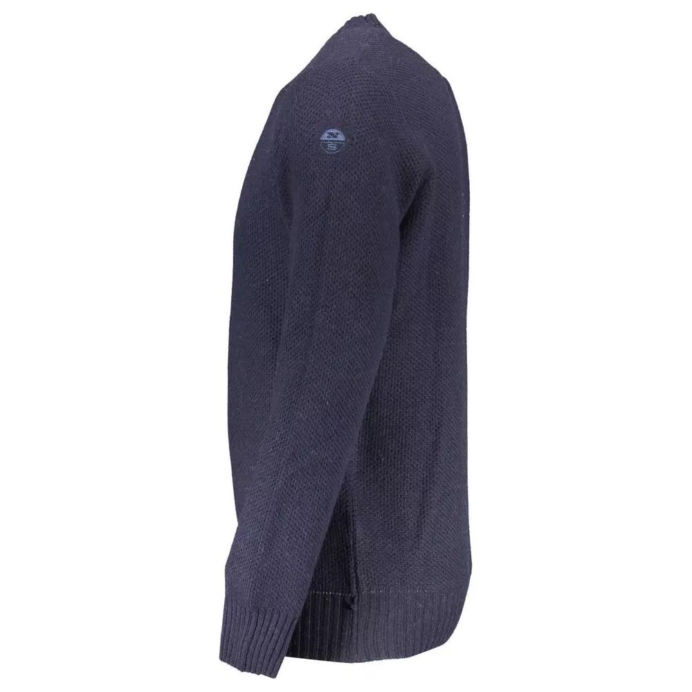North Sails Elegant Blue Wool-Blend Sweater for Men blue-wool-shirt-4