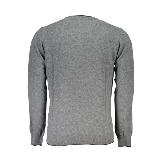 Eco-Conscious Gray Crew Neck Sweater