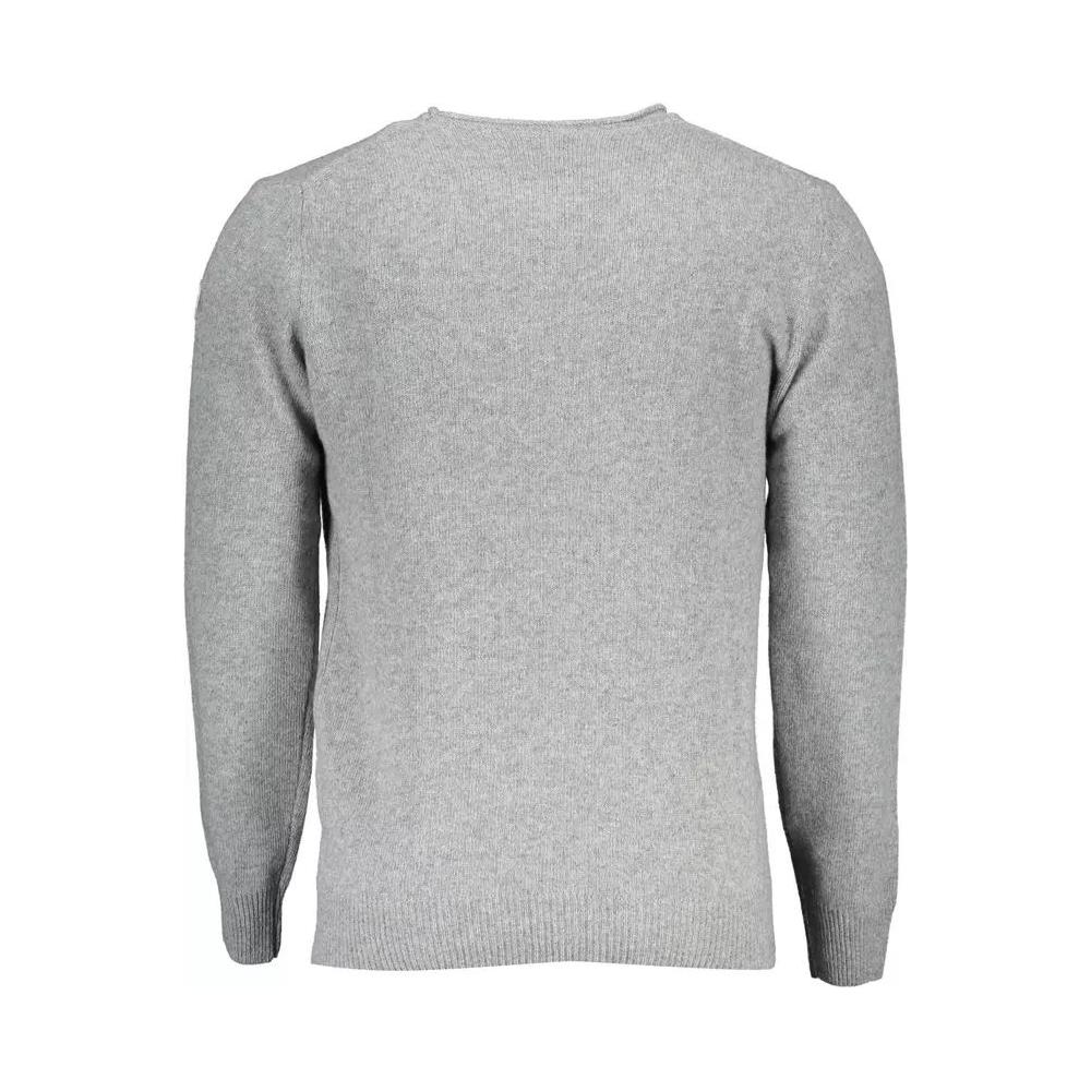 North Sails Elegant Gray Wool-Blend Sweater gray-wool-shirt-5