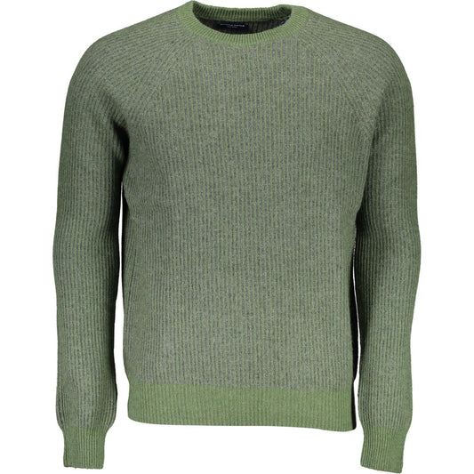 Eco-Conscious Wool-Blend Green Sweater