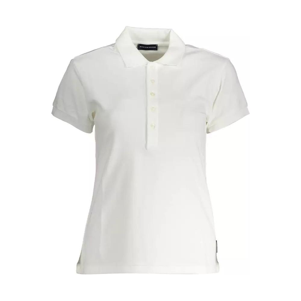 North Sails Chic White Short Sleeve Polo Elegance chic-white-short-sleeve-polo-elegance