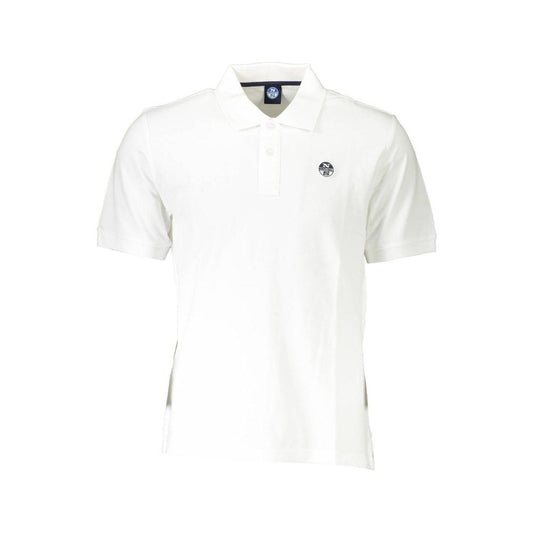 Elegant White Short-Sleeved Polo for Men