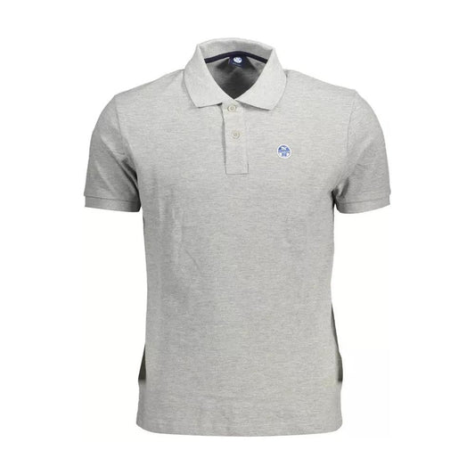 North Sails Elegant Gray Short-Sleeved Polo Shirt elegant-gray-short-sleeved-polo-shirt
