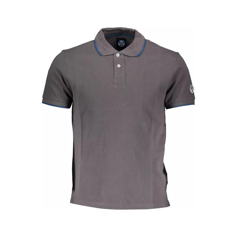 North Sails Elegant Gray Short-Sleeved Polo Shirt elegant-gray-short-sleeved-polo-shirt-1