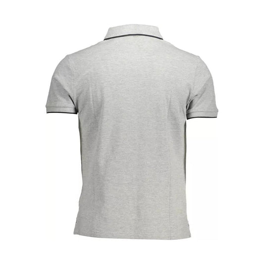 North Sails Elegant Gray Contrast Detail Polo Shirt elegant-gray-contrast-detail-polo-shirt